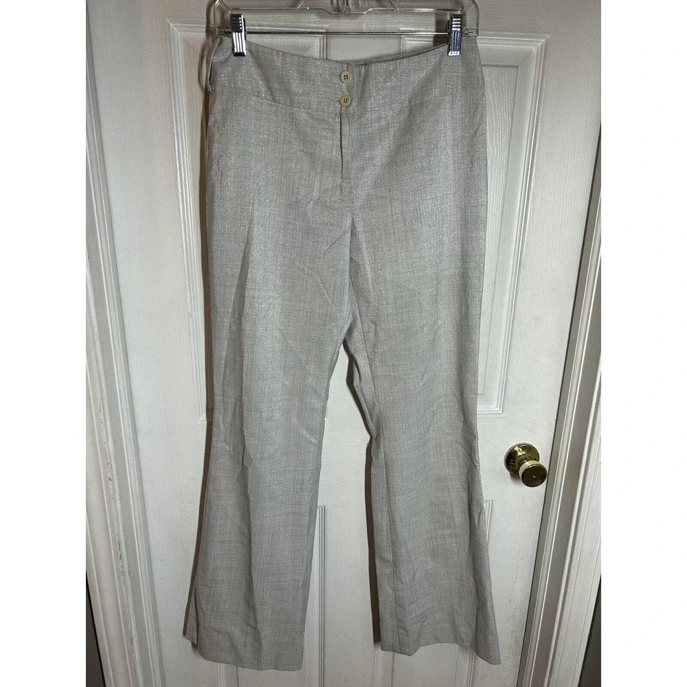 The Limited Stretch Wide Leg Metallic Champagne Dress Pants Women’s Size 6